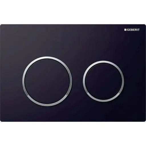 Geberit Kappa21 Flush Plate – Black Finish, Chrome Trim