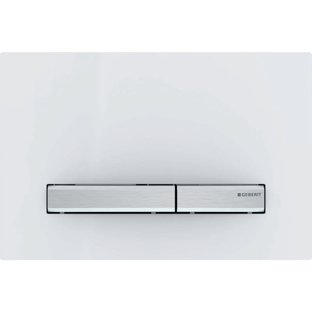 Geberit Sigma50 Mechanical Dual Flush - White Finish, Chrome Trim