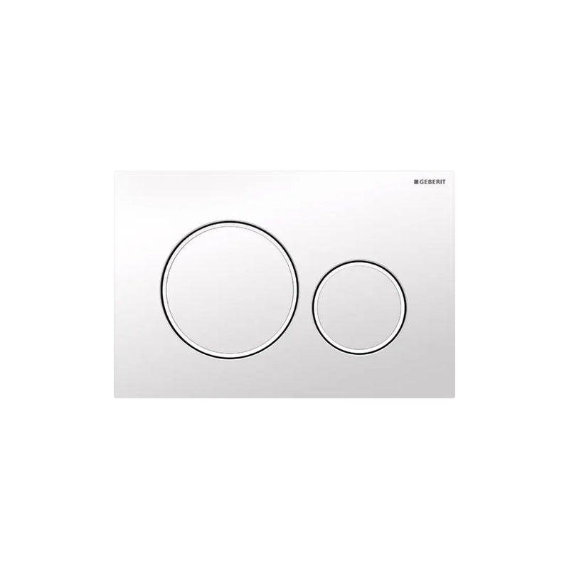 Geberit Push Plate Gloss white with matte white accent , Sigma20GW 115.882.11.1