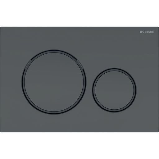 Geberit Sigma20 – Matt Black Plate with Black Trim