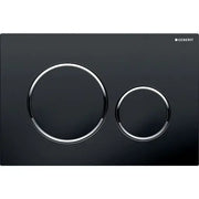 Geberit Sigma20 Flush Plate – Black Finish, Chrome Trim - FIL Kitchen Bathroom