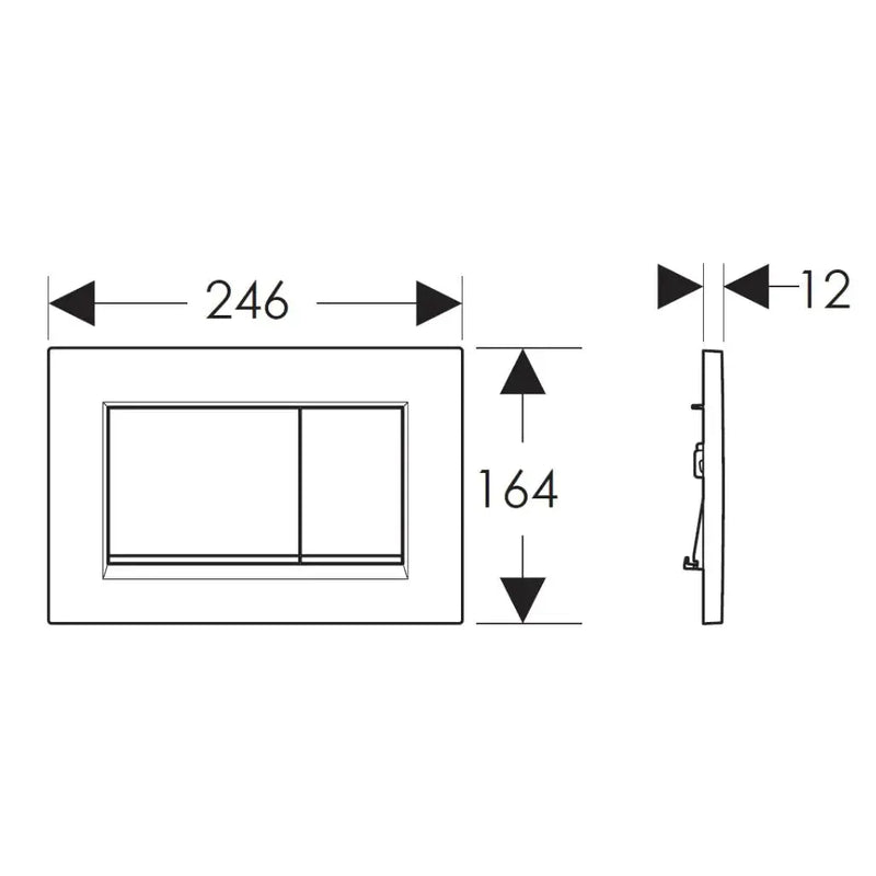 Geberit Sigma30 Flush Plate – Black Finish, Chrome Trim mercioaustralia