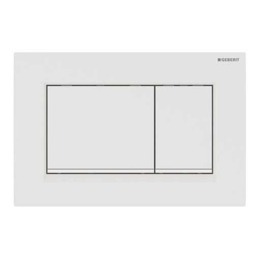 Geberit Sigma30 – Matt White Plate with White Trim