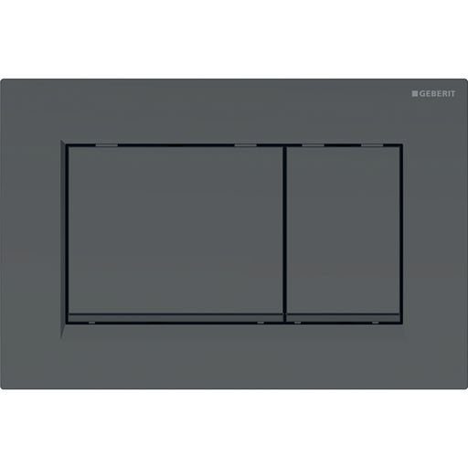 Geberit Sigma30 – Matt Black Plate with Black Trim