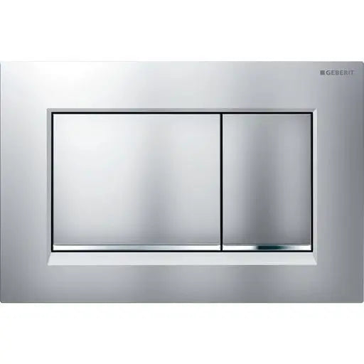 Geberit Sigma30 Flush Plate - Matt Chrome Finish, Chrome Trim mercioaustralia