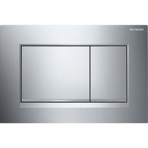 Geberit Sigma30 Flush Plate - Chrome Finish, Matt Chrome Trim - FIL Kitchen Bathroom