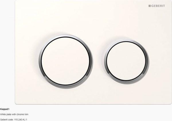 Geberit Kappa Undermount Cistern Wall-hung Pan Access Plate Package - Mecca