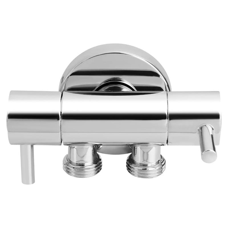Bathroom Solid Brass Toilet Bidet Spray 1 Inlet 2 Outlet Diverter Only Chrome and Black FIL Kitchen Bathroom
