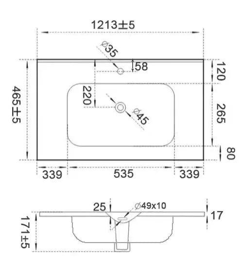 Olivia Matte Black Ceramic Top 600mm/750mm/900mm/1200mm - FIL Kitchen Bathroom