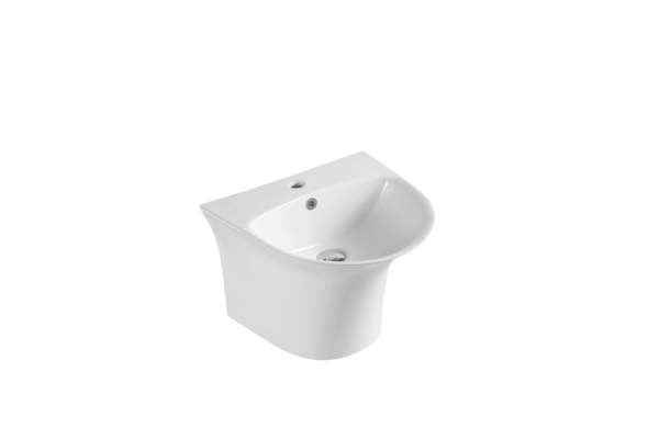 Zento 47S Semi-Pedestal Wall-Hung Basin 470 x 460 x 370mm