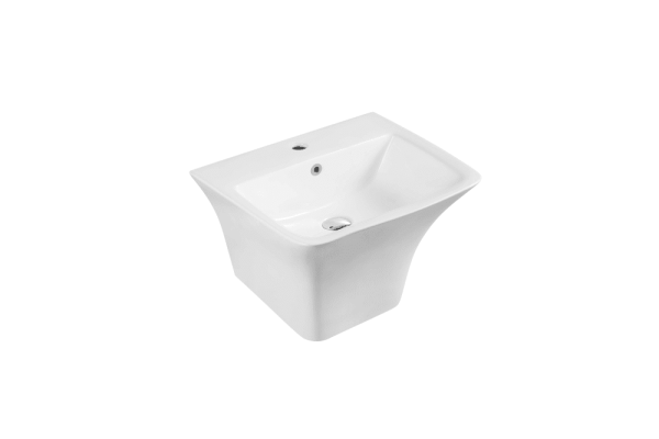 Zento 53S Semi-Pedestal Wall Hung Basin 530x440x360mm