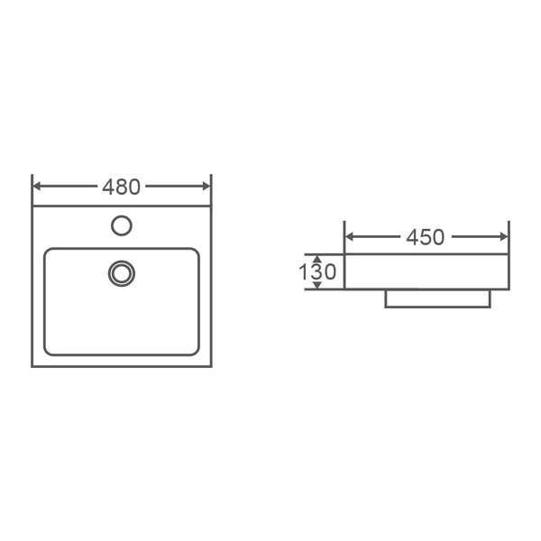 Kada 48M Insert Basin 480 x 450 x 130mm