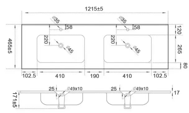 Olivia Matte Black Ceramic Top 600mm/750mm/900mm/1200mm - FIL Kitchen Bathroom