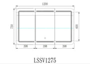 LED PVC Mirror Shaving Cabinet (600/750/900/1200/1500mm) POSEIDON