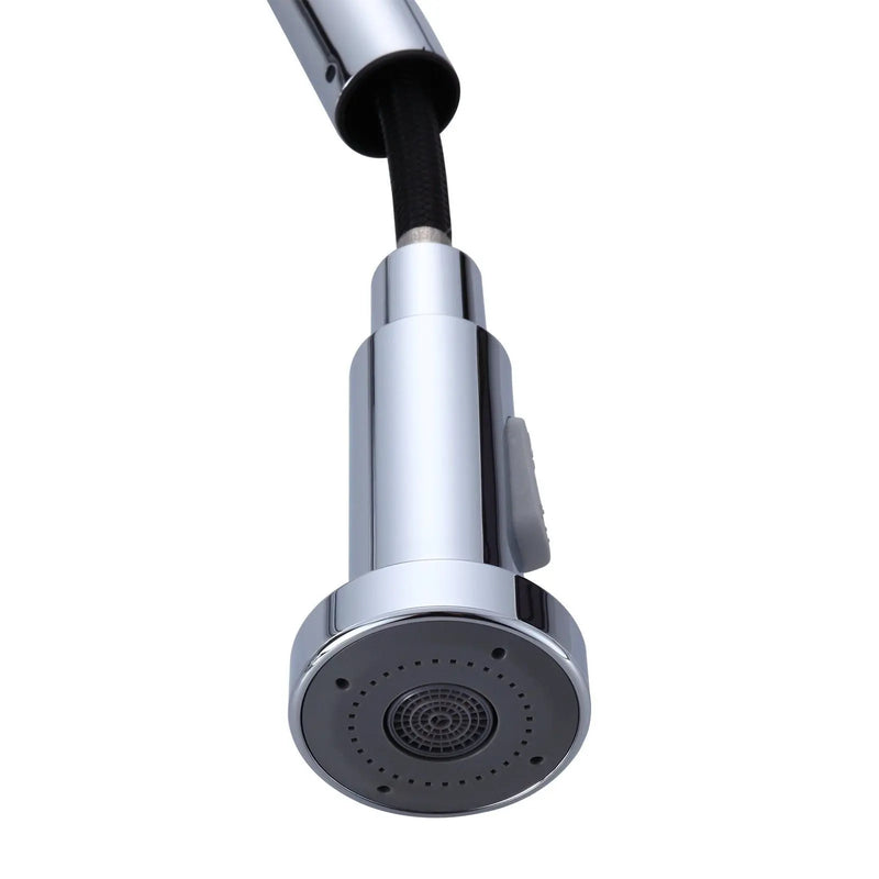 Round Chrome Pull Out Spray Kitchen Sink Mixer Tap FIL Kitchen Bathroom