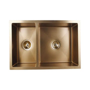 1.2mm Handmade Round Corners Double Bowls Top / Undermount / Flush Mount Kitchen Sink 715x450x200mm Chrome/Grey/Brushed Gold - FIL Kitchen Bathroom