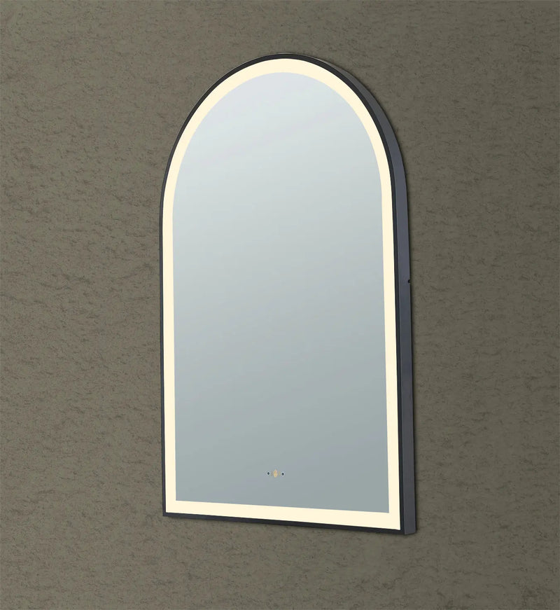 Aura Iron Arch Framed LED Bathroom Mirror (600×900mm) FIL Kitchen Bathroom