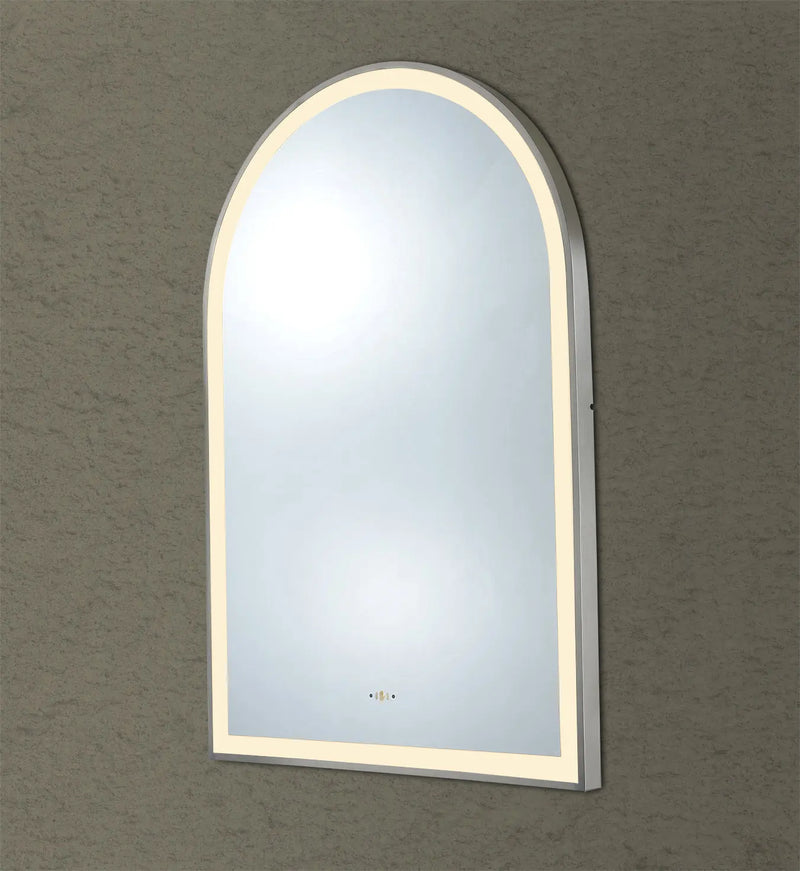 Aura Iron Arch Framed LED Bathroom Mirror (600×900mm) FIL Kitchen Bathroom