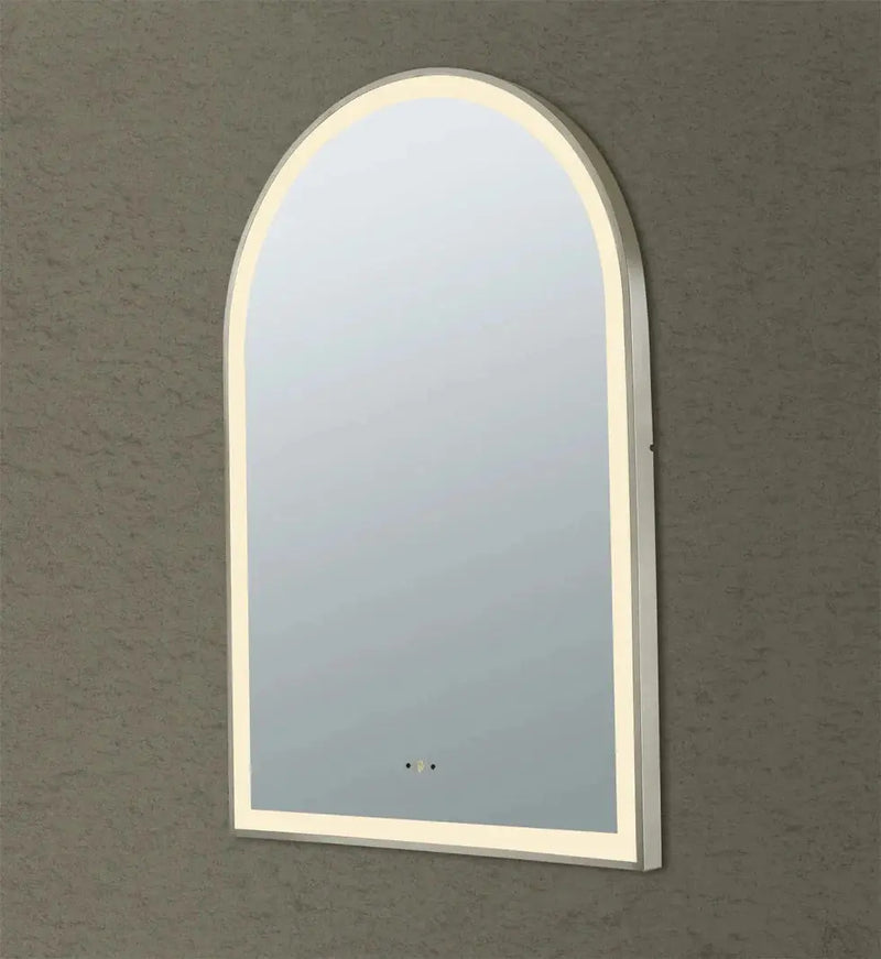 Aura Iron Arch Framed LED Bathroom Mirror (600×900mm) FIL Kitchen Bathroom