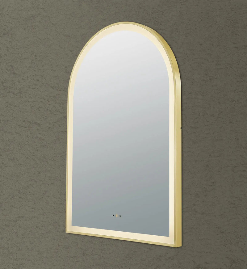 Aura Iron Arch Framed LED Bathroom Mirror (600×900mm) FIL Kitchen Bathroom