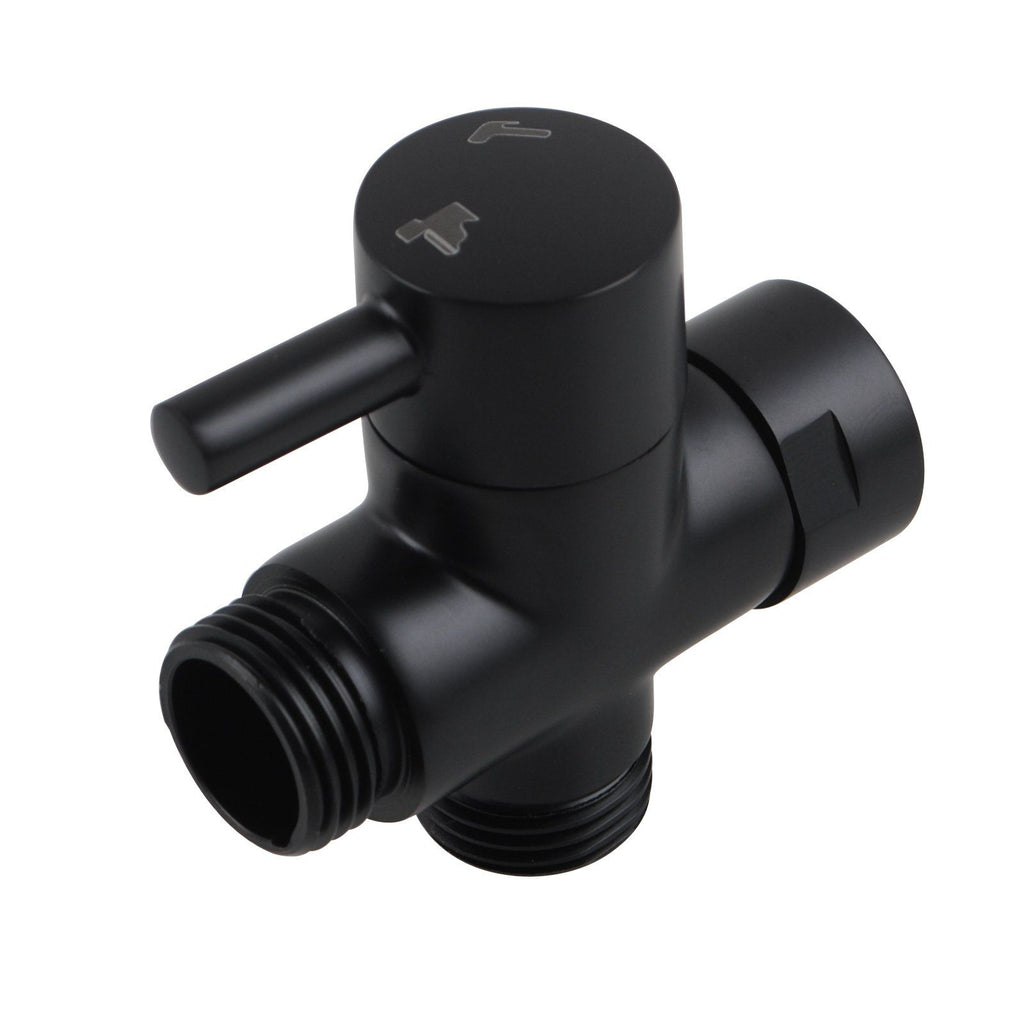 Bathroom Solid Brass Toilet Bidet Spray Diverter Only Chrome and Black