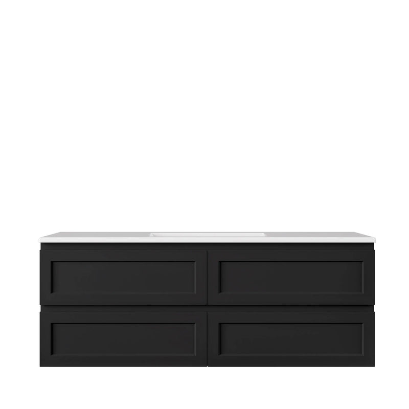 Hamilton Federation Wall Hung Cabinet Matte Black LK-FH1500W-MB