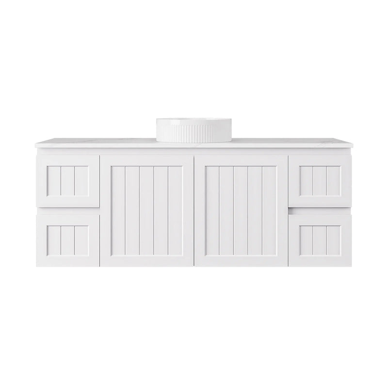 Archill Federation Wall Hung Matte White PVC Cabinet LK-FA154W-MW