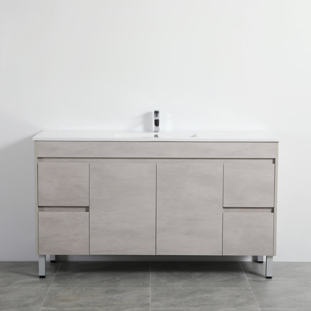 Nova Poly Wood Freestanding Vanity-Concrete Grey (1500mm)
