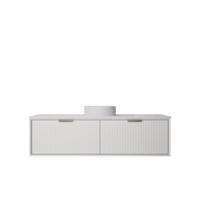 Kliff Modern Wall Hung PVC Cabinet Matte White LK-MK1500NW-MW