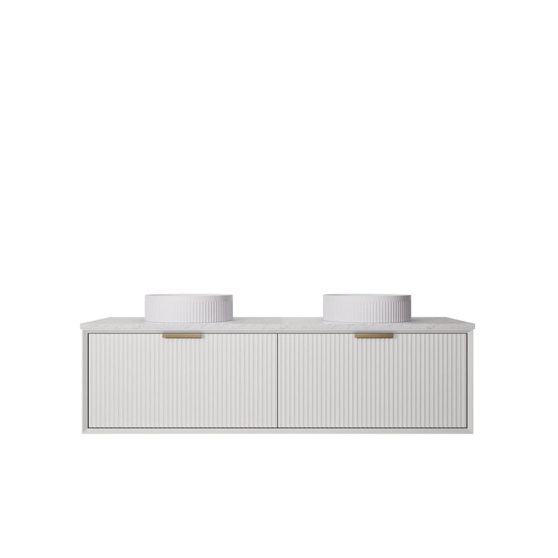 Kliff Modern Wall Hung PVC Cabinet Matte White LK-MK1500NW-MW