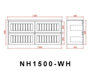 Poseidon New Hampton Wall Hung Vanity (600mm/750mm/900mm/1200mm/1500) - FIL Kitchen Bathroom