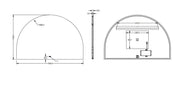 Lukka Arco Back Lit Mirror Pencil Edge Lukka