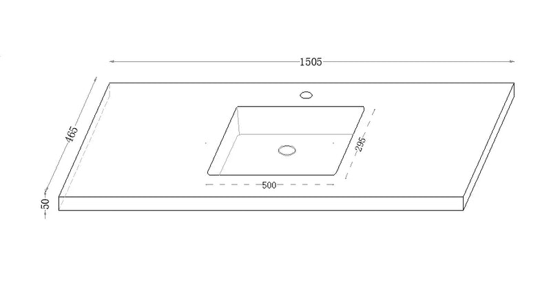 Fine Ceramic Basin Joined with Sintered Stone Carrara Gold 600mm/750mm/900mm/1200mm/1500mm - FIL Kitchen Bathroom
