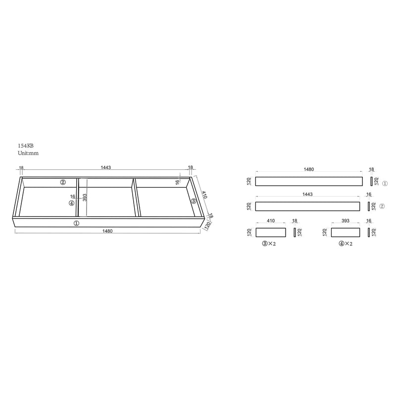 Kickboard for LK-MC154L-CO/PO+ LK-MC154DL-CO/PO Lukka