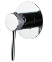 LUCID PIN Round Shower/Bath Wall Mixer Chrome and Colours Aquaperla