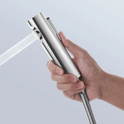 Round ABS Toilet Bidet Spray Kit with Stainless Steel Hose Chrome and Colours FIL Kitchen Bathroom