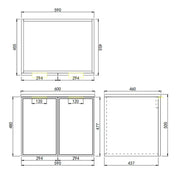 Wall Hung PVC Cabinet (Olive Green)600mm/750mm/900mm/1200mm/1500mm POSEIDON