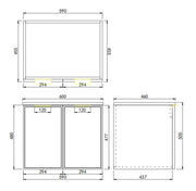 CETO Miami Wall Hung PVC Cabinet 600mm POSEIDON
