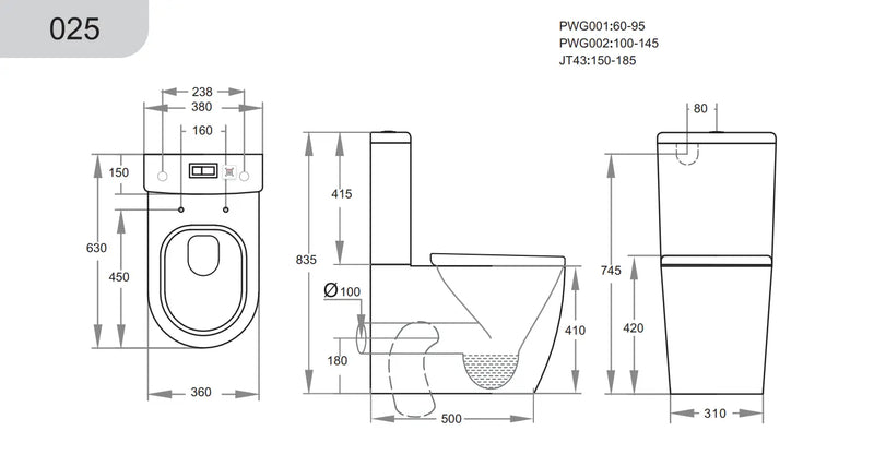 Veda KDK025 Tornado Toilet Suite - FIL Kitchen Bathroom