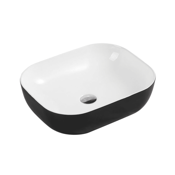 Chur 43 500X405X150mm Black & White Above Counter Basin