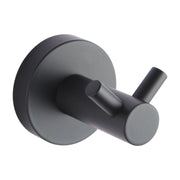LUCID PIN Round Chrome/Black 304 Stainless Steel Double Wall Hook FIL Kitchen Bathroom
