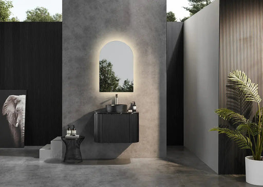 Avalon Wall Hung Vanity Single Bowl Matt Black 600mm/750mm/900mm/1200mm - FIL Kitchen Bathroom