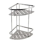 Chrome/Matte Black Stainless Steel 2 Tier Shower Caddy Shelf FIL Kitchen Bathroom