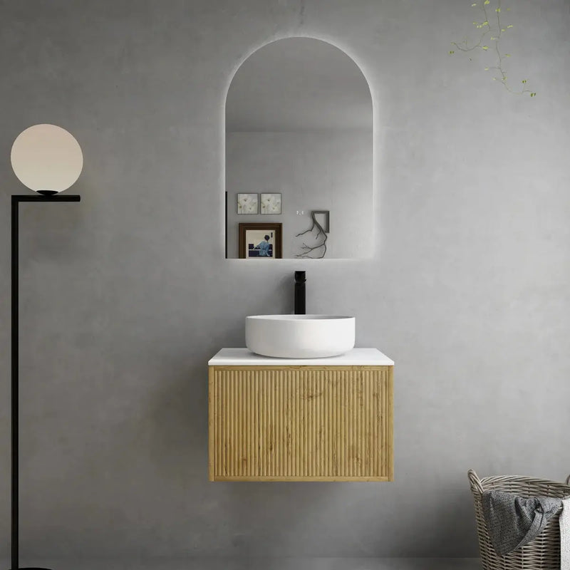 Bellevue Wall Hung Vanity Prime Oak 600mm/750mm - FIL Kitchen Bathroom
