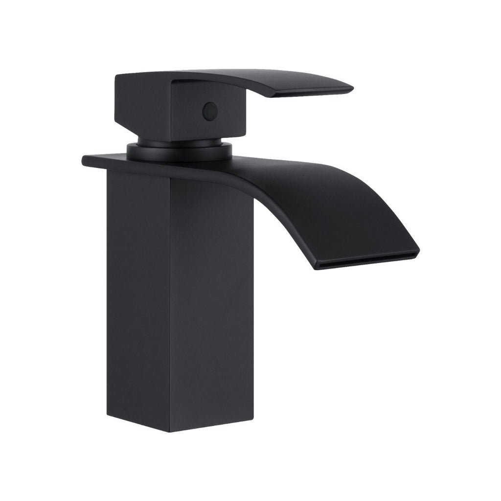 CASCADE Waterfall Matt Black Basin Mixer