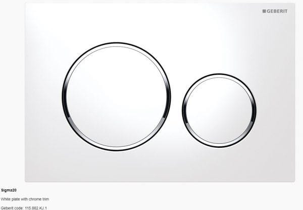 Geberit Sigma 8 Wall-hung Cistern Wall-hung Pan Access Plate Package - Zion
