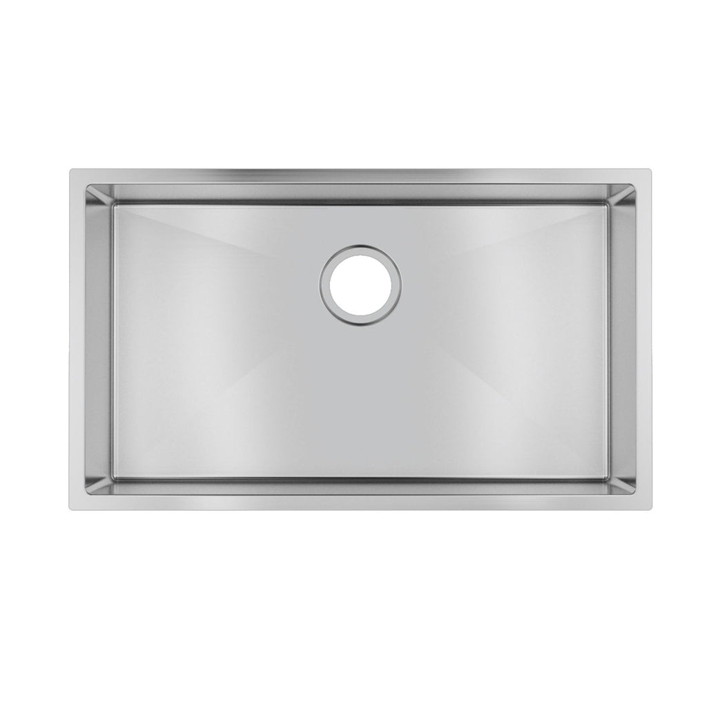 762x457x254mm 1.2mm Handmade Single Bowl Top/Undermount Kitchen/Laundry Sink Chrome/Grey/Gold