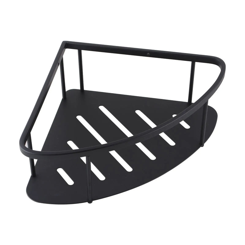 Chrome/Matte Black Stainless Steel Shower Shelf FIL Kitchen Bathroom
