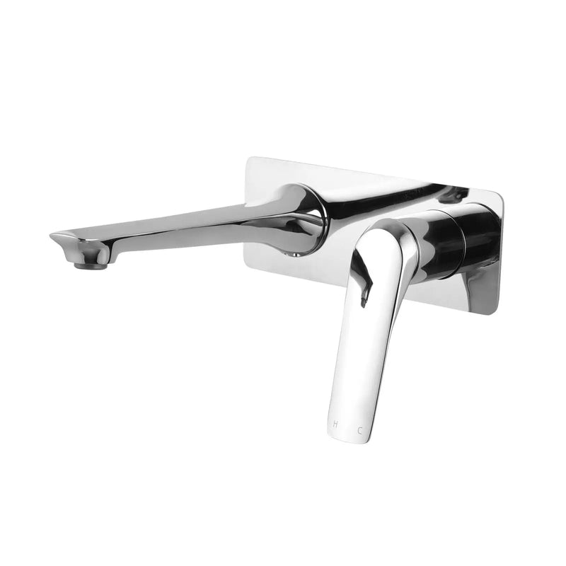 AU Chrome/Black Bathtub/Basin Wall Mixer With Spout FIL Kitchen Bathroom