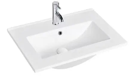 Poseidon White Polyurethane PVC – Narrow Freestanding Vanity (600mm) - FIL Kitchen Bathroom